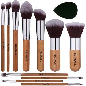 Premium Synthetic Bamboo Blush Foundation Eyeshadow Eyeliner Bronzer Brushes
